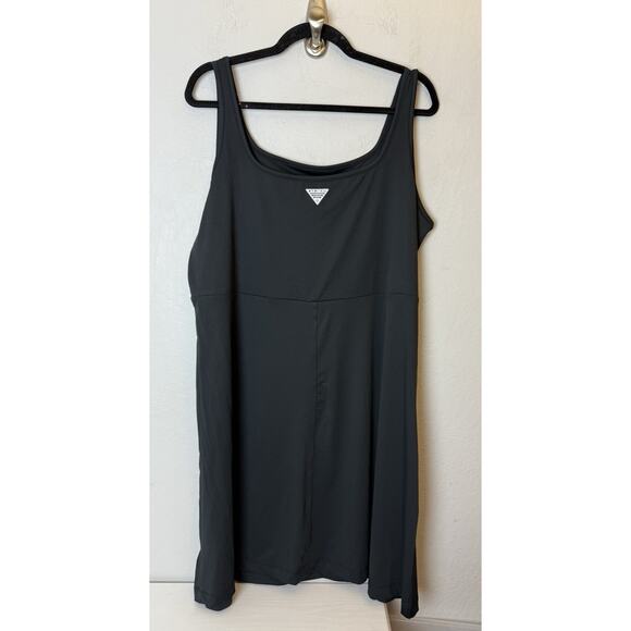COLUMBIA PFG Freezer III Dress Plus 1X Black Tank Performance Activewear UPF 50+ - Picture 2 of 5